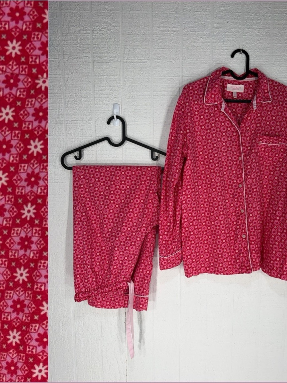 Victoria’s Secret vintage floral long pajama set pink size M